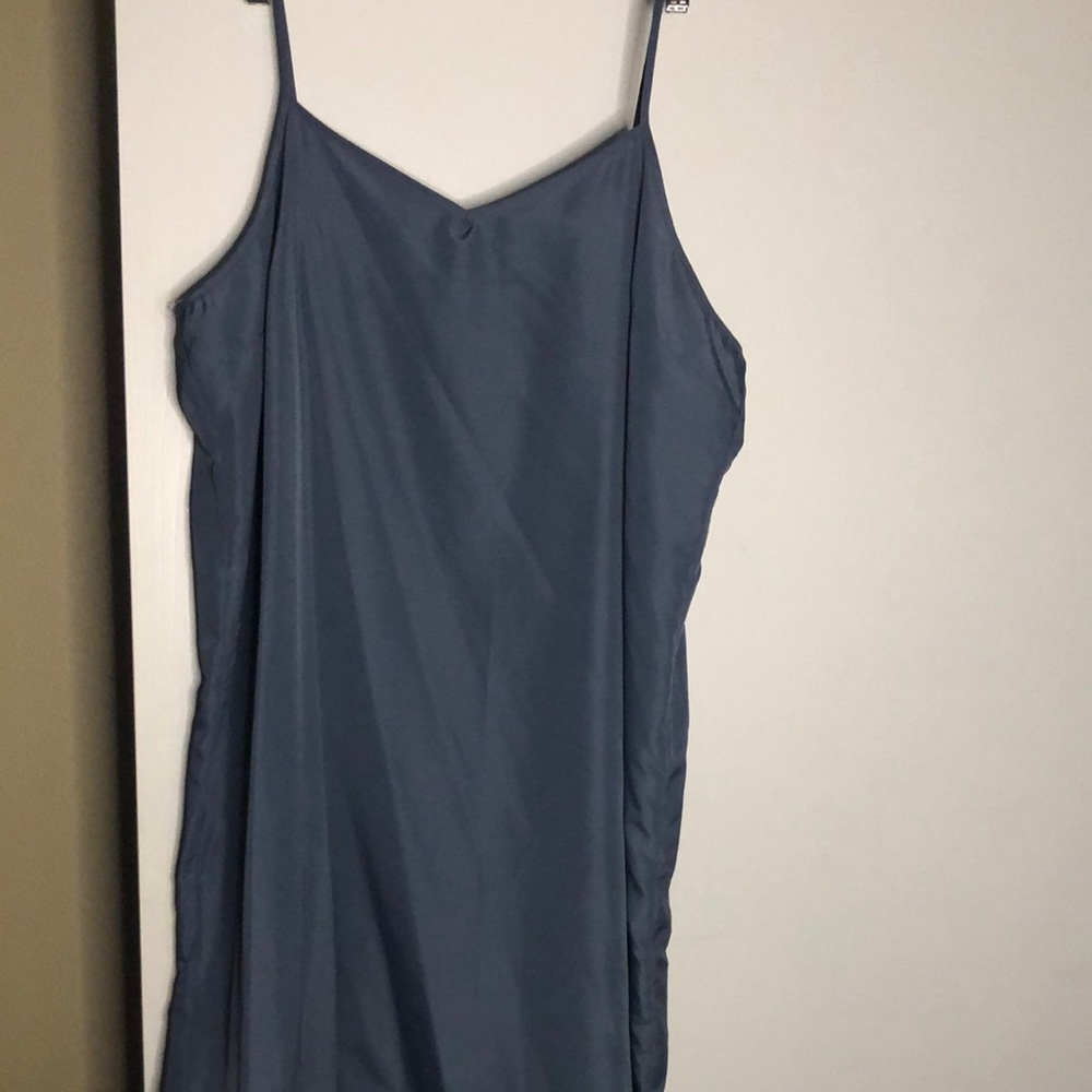 Blue Spaghetti Strap Slip Dress for Casual Nights